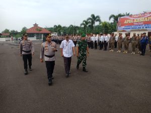 Jajaran Polres Mesuji melaksanakan Apel Kesiapan tanggap darurat bencana Hidrometeorologi
