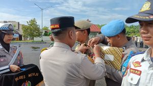 Polres Mesuji melaksanakan Apel Gelar Pasukan dalam rangka Operasi Zebra Krakatau 2025