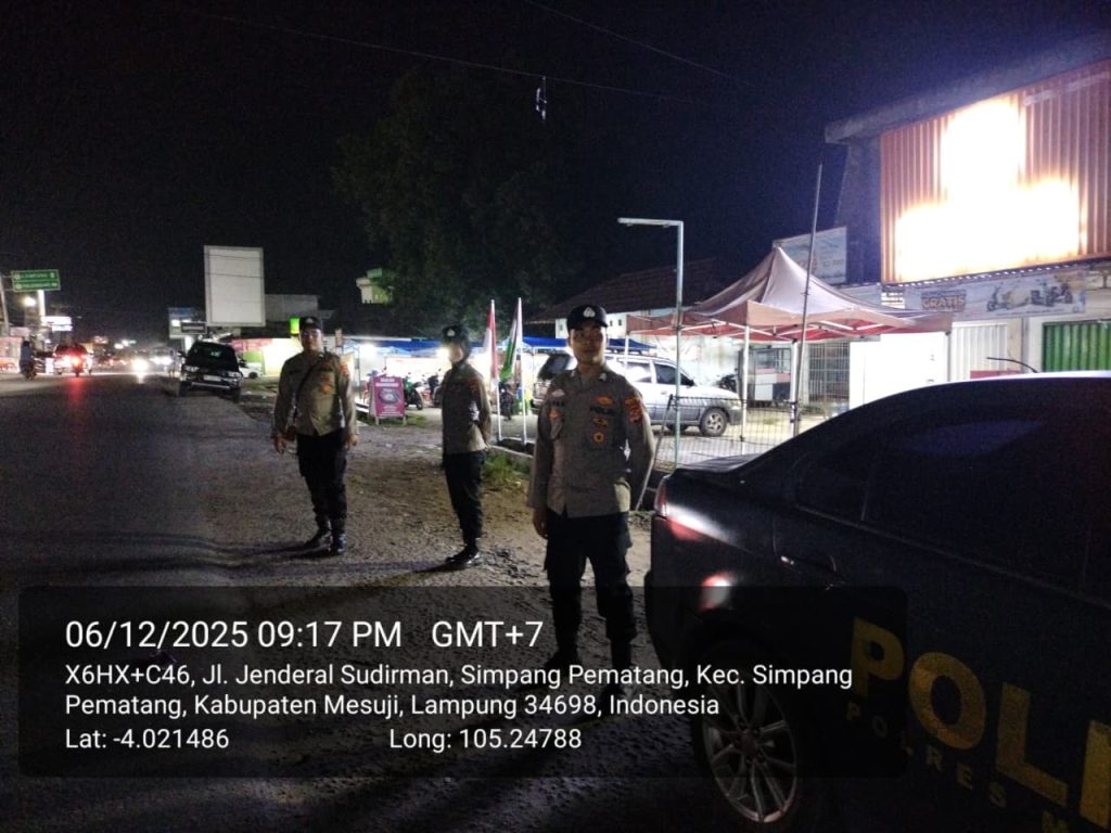 Polres Mesuji yang terus melaksanakan patroli dan Kegiatan Pengamanan Rutin